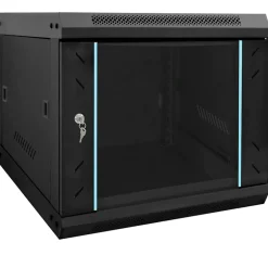 vidaXL Netwerk kabinet met opslag Zwart 53 x 60 x 45 cm Staal