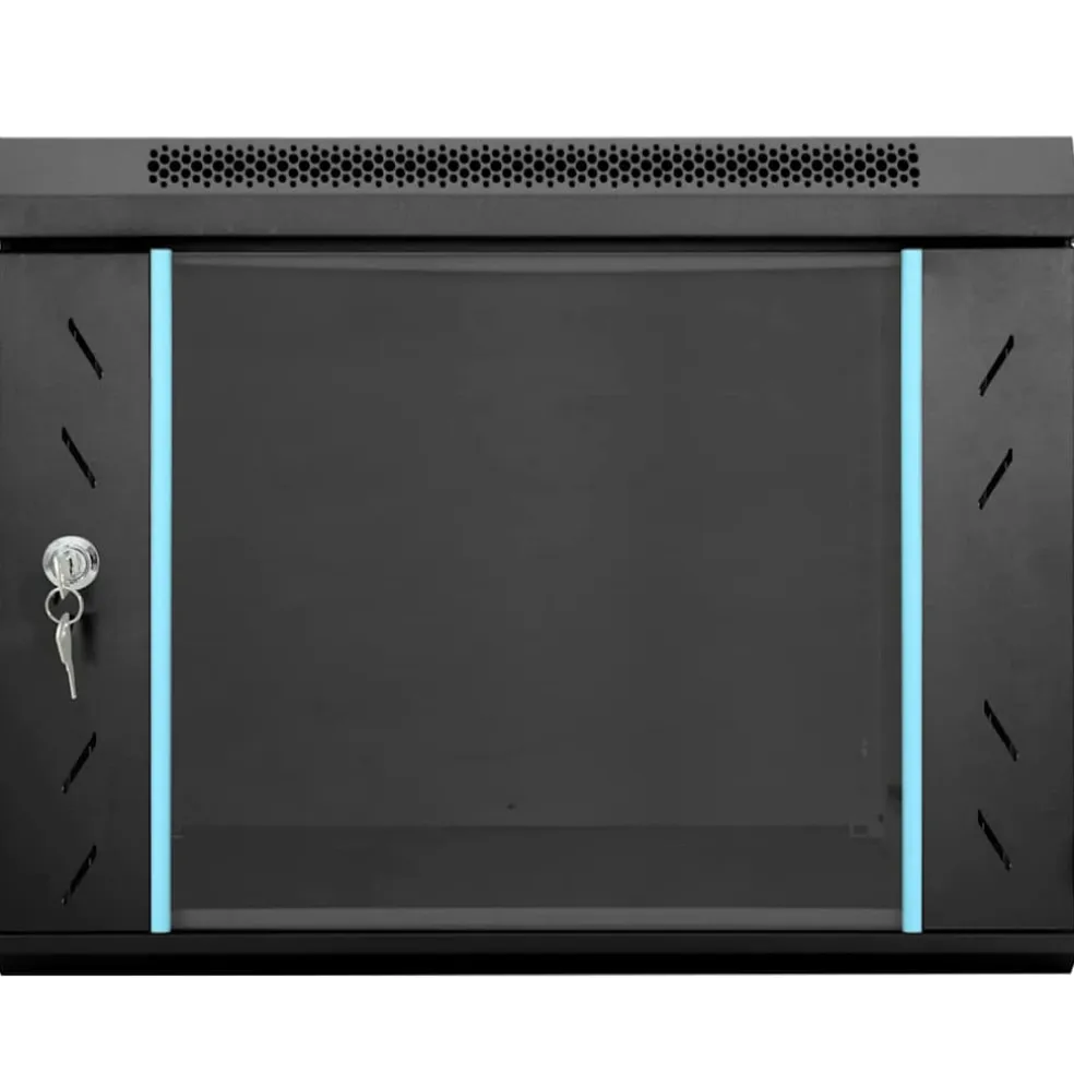 vidaXL Netwerk kabinet met opslag Zwart 53 x 60 x 45 cm Staal