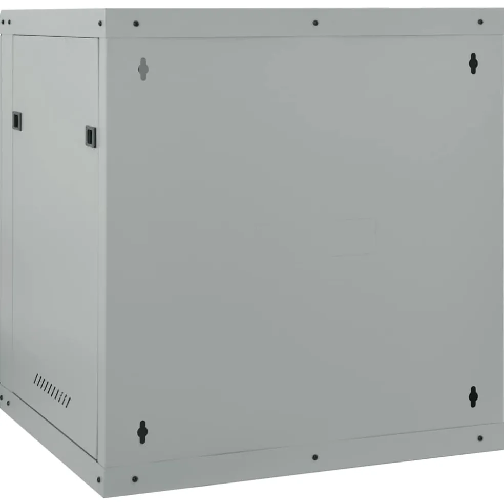 vidaXL Netwerk kabinet met opslag Grijs 60 x 60 x 65 cm Staal
