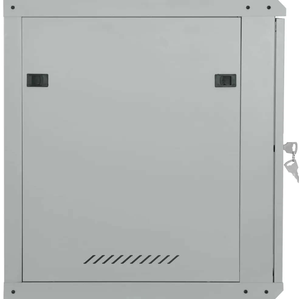 vidaXL Netwerk kabinet met opslag Grijs 60 x 60 x 65 cm Staal
