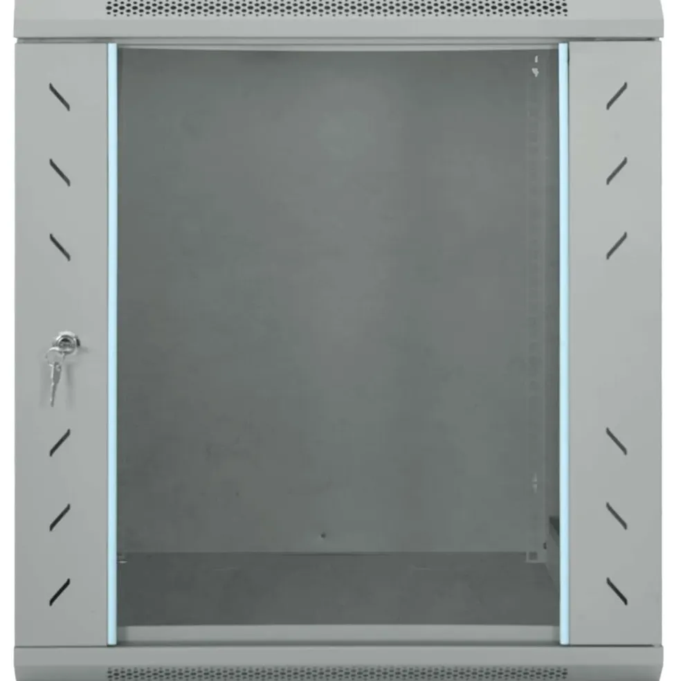 vidaXL Netwerk kabinet met opslag Grijs 60 x 60 x 65 cm Staal