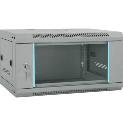 vidaXL Netwerk kabinet met opslag Grijs 60 x 45 x 35 cm Staal