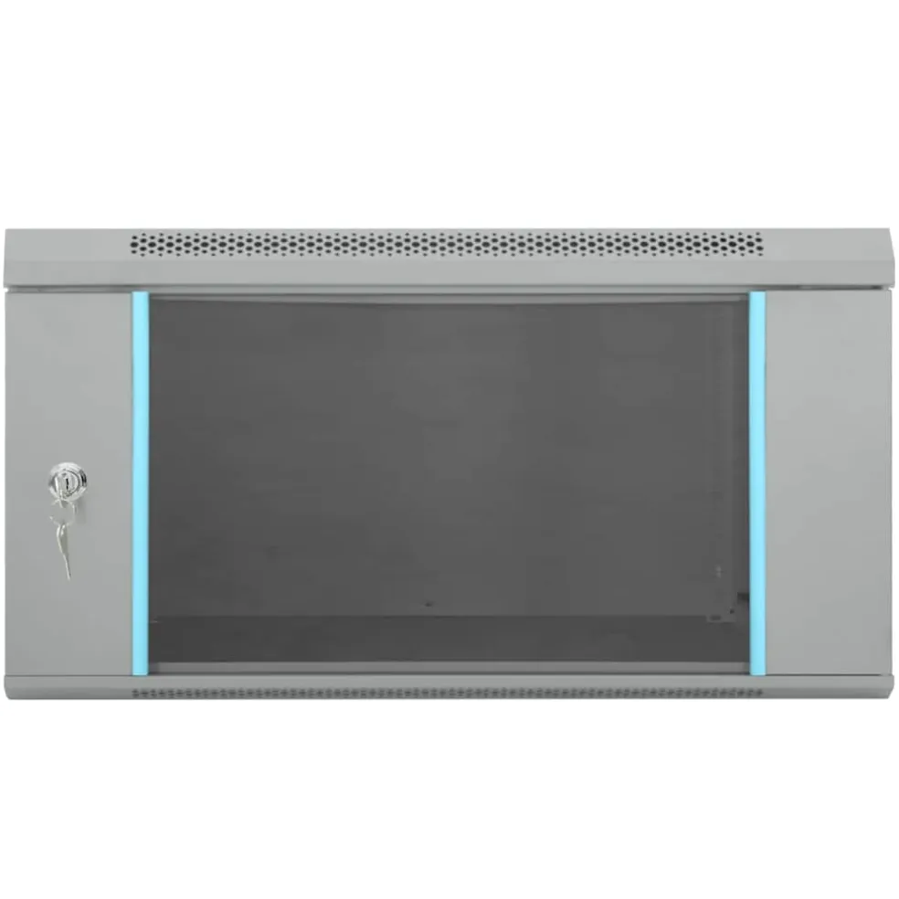 vidaXL Netwerk kabinet met opslag Grijs 60 x 60 x 35 cm Staal
