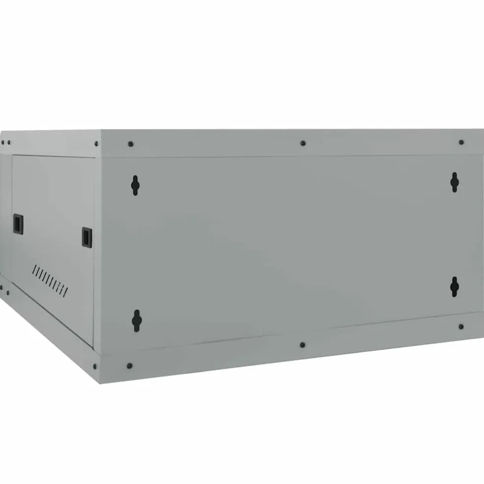 vidaXL Netwerk kabinet met opslag Grijs 60 x 60 x 35 cm Staal