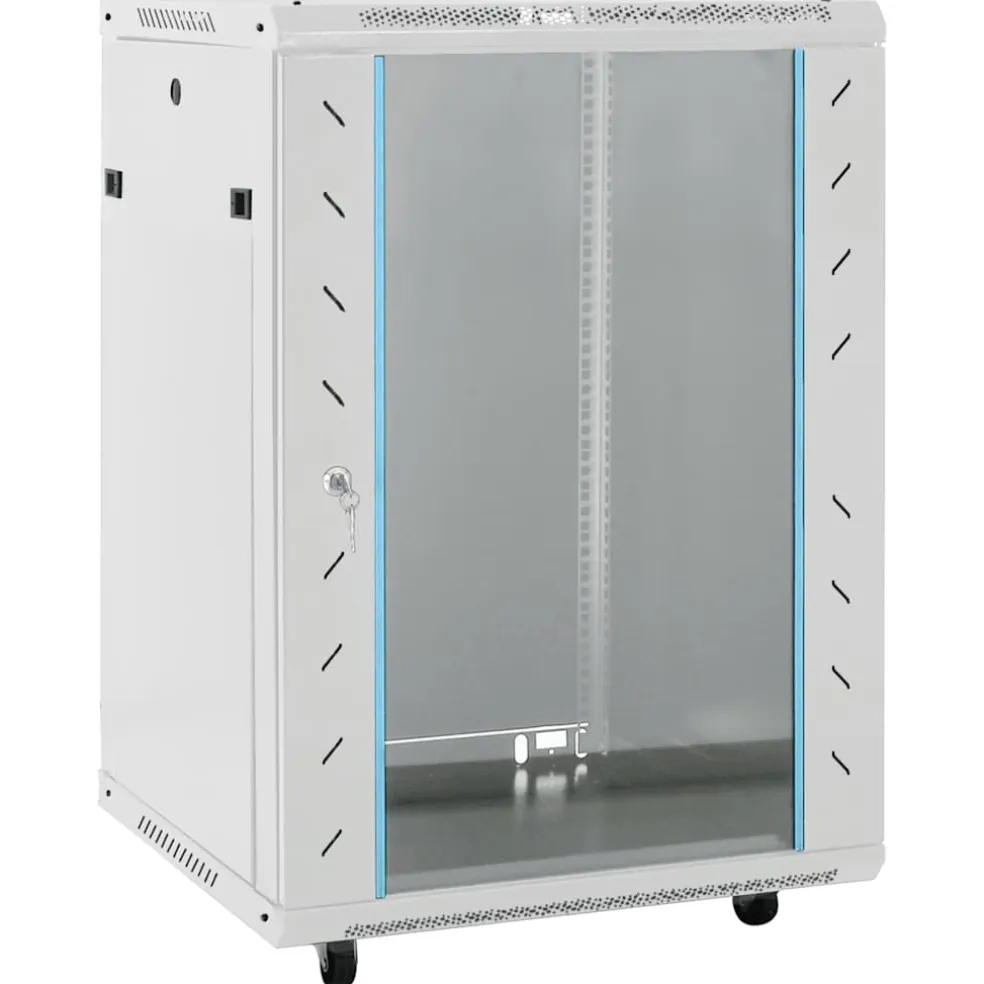 vidaXL Netwerk kabinet met opslag Grijs 600 x 600 x 1000 mm Staal