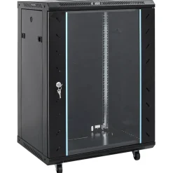 vidaXL Netwerk kabinet met opslag Zwart 600 x 600 x 1000 mm Staal