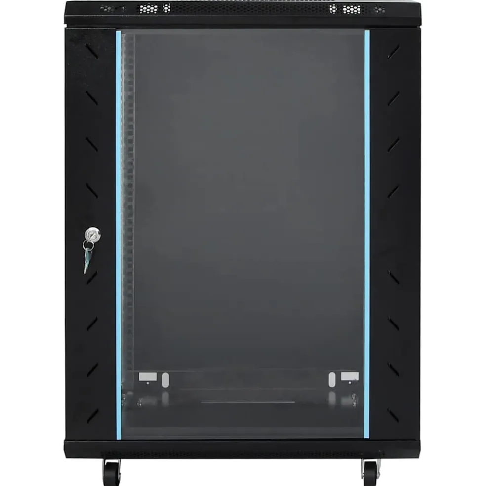 vidaXL Netwerk kabinet met opslag Zwart 600 x 600 x 1000 mm Staal
