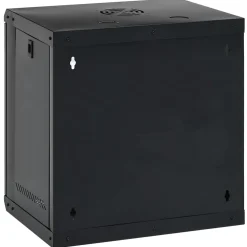 vidaXL Netwerk kabinet met opslag Zwart 53 x 45 x 60 cm Staal