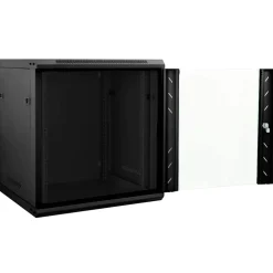 vidaXL Netwerk kabinet met opslag Zwart 60 x 45 x 65 cm Staal