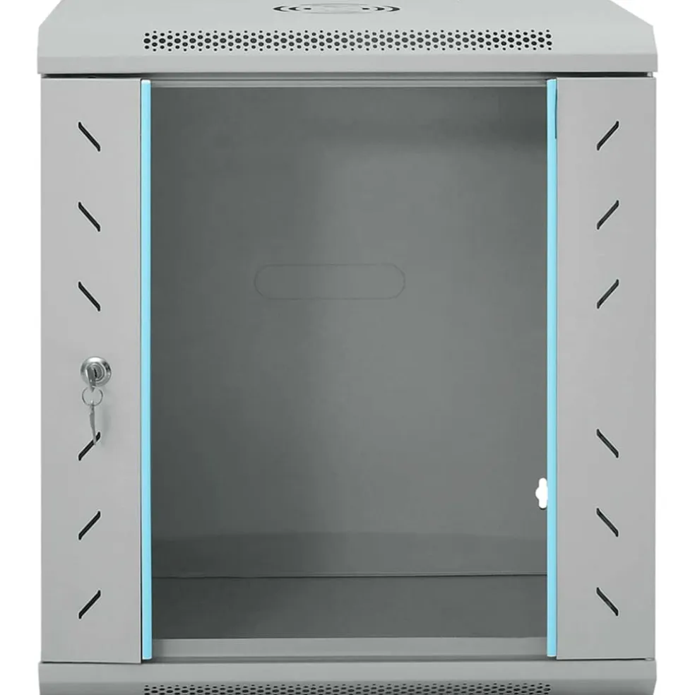 vidaXL Netwerk kabinet met opslag Grijs 53 x 45 x 60 cm Staal