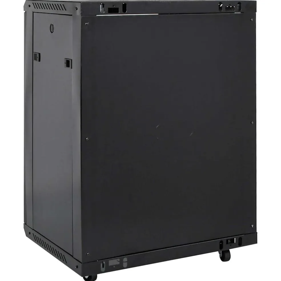 vidaXL Netwerk kabinet met opslag Zwart 60 x 60 x 80 cm Staal