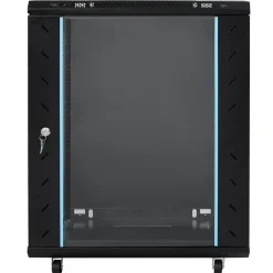 vidaXL Netwerk kabinet met opslag Zwart 60 x 60 x 80 cm Staal