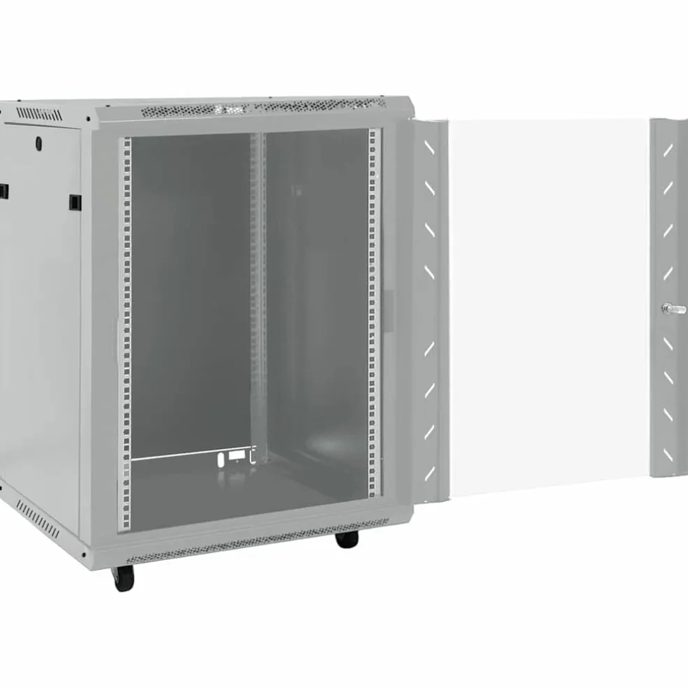 vidaXL Netwerk kabinet met opslag Grijs 60 x 60 x 80 cm Staal