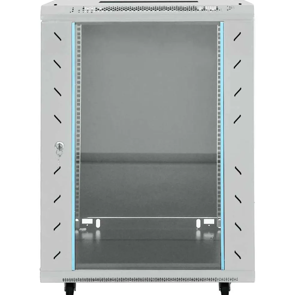 vidaXL Netwerk kabinet met opslag Grijs 60 x 60 x 80 cm Staal