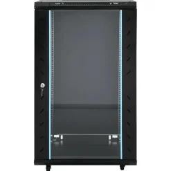 vidaXL Netwerk kabinet met opslag Zwart 600 x 600 x 1000 mm Staal