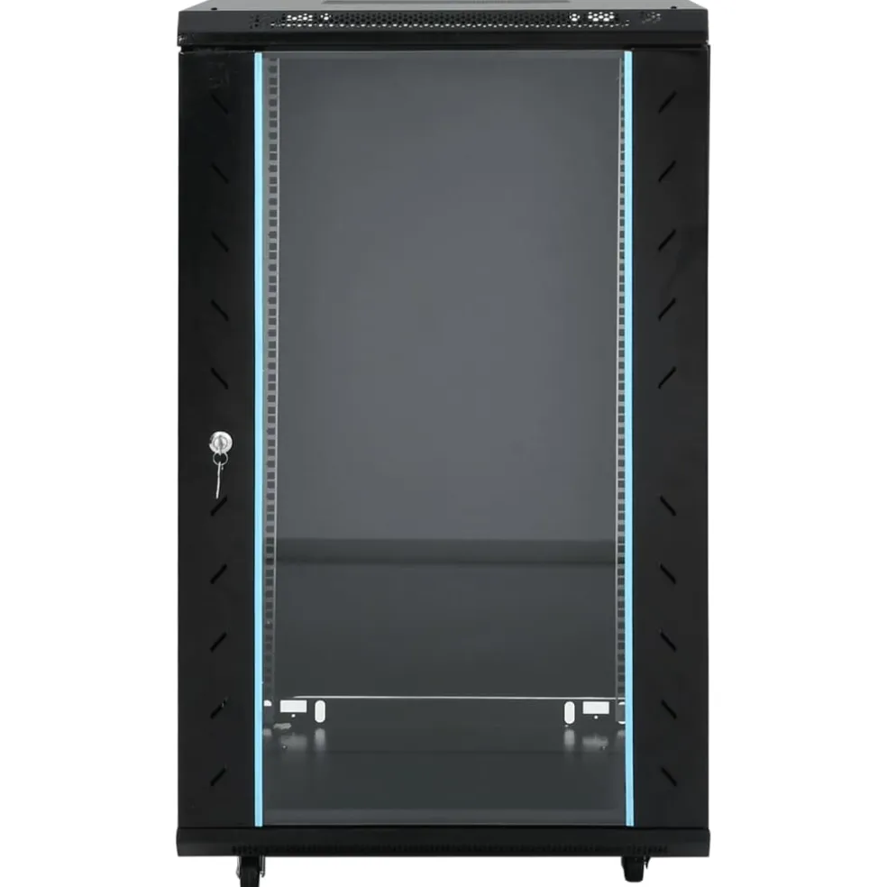 vidaXL Netwerk kabinet met opslag Zwart 600 x 600 x 1000 mm Staal