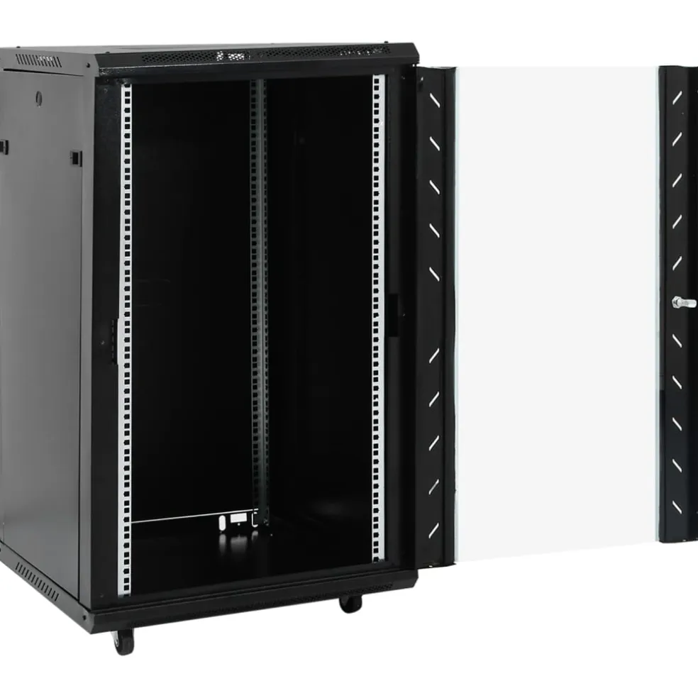 vidaXL Netwerk kabinet met opslag Zwart 600 x 600 x 1000 mm Staal