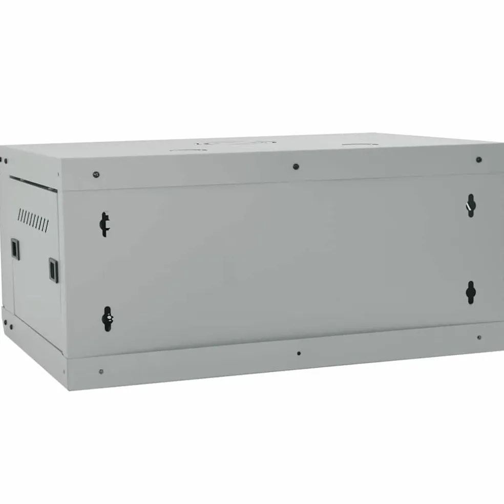 vidaXL Netwerk kabinet met opslag Grijs 60 x 45 x 28 cm Staal
