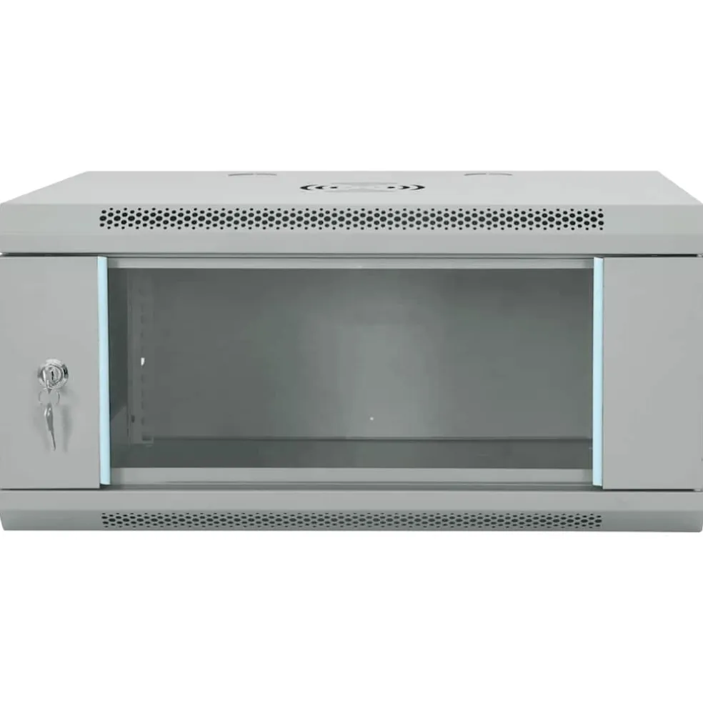 vidaXL Netwerk kabinet met opslag Grijs 60 x 45 x 28 cm Staal