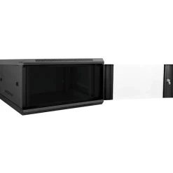 vidaXL Netwerk kabinet met opslag Zwart 60 x 60 x 35 cm Staal