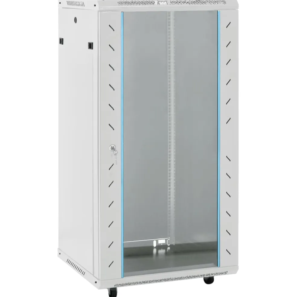 vidaXL Netwerk kabinet met opslag Zwart 600 x 600 x 1000 mm Staal