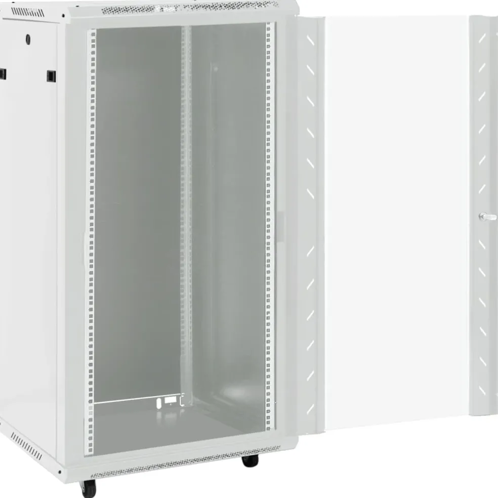 vidaXL Netwerk kabinet met opslag Zwart 600 x 600 x 1000 mm Staal