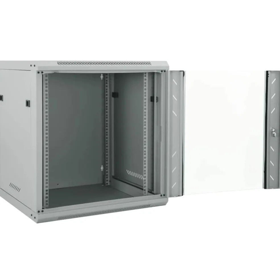 vidaXL Netwerk kabinet met opslag Grijs 60 x 45 x 65 cm Staal