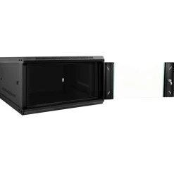 vidaXL Netwerk kabinet met opslag Zwart 60 x 60 x 50 cm Staal
