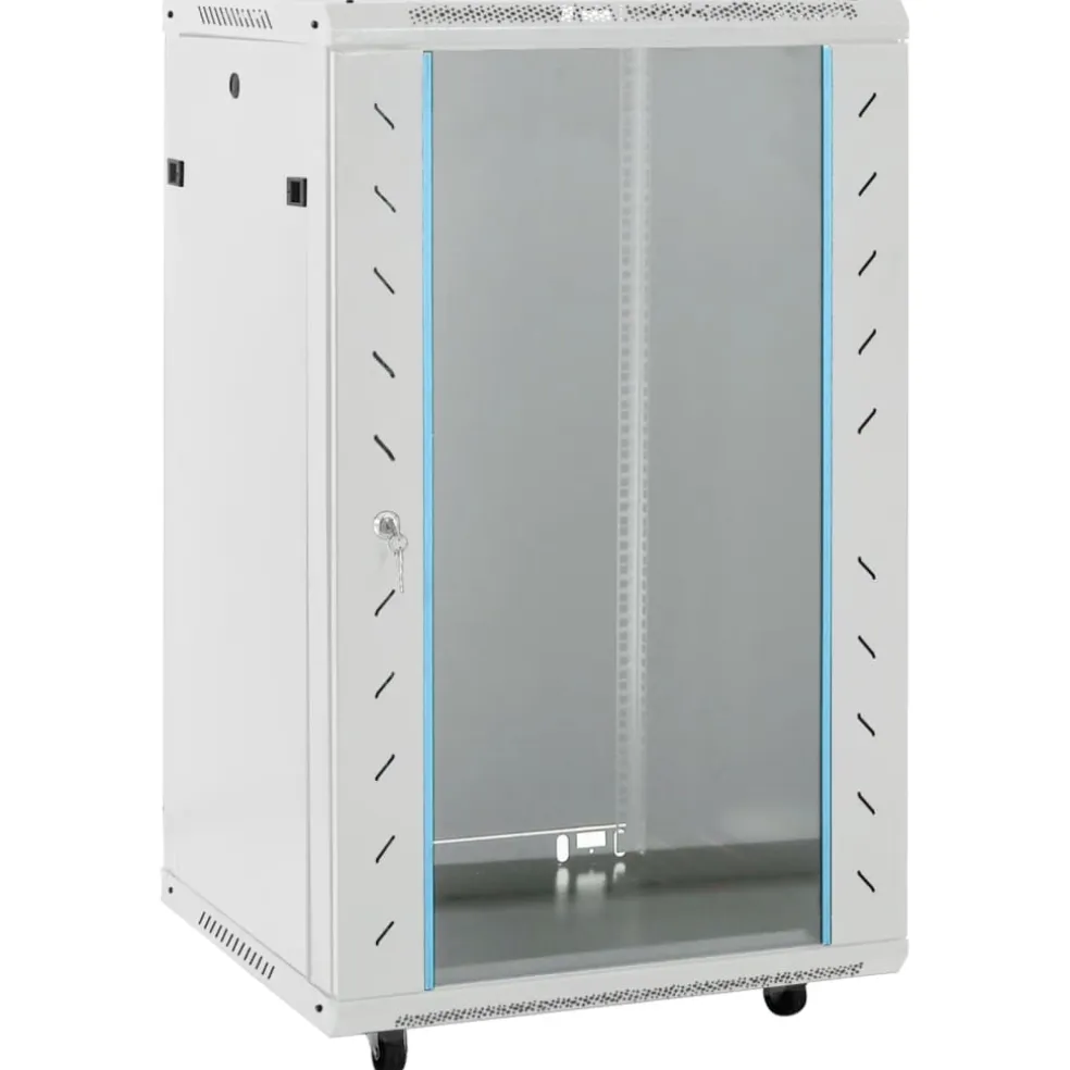 vidaXL Netwerkkast 18U 19" IP20 60x60x100 cm grijs