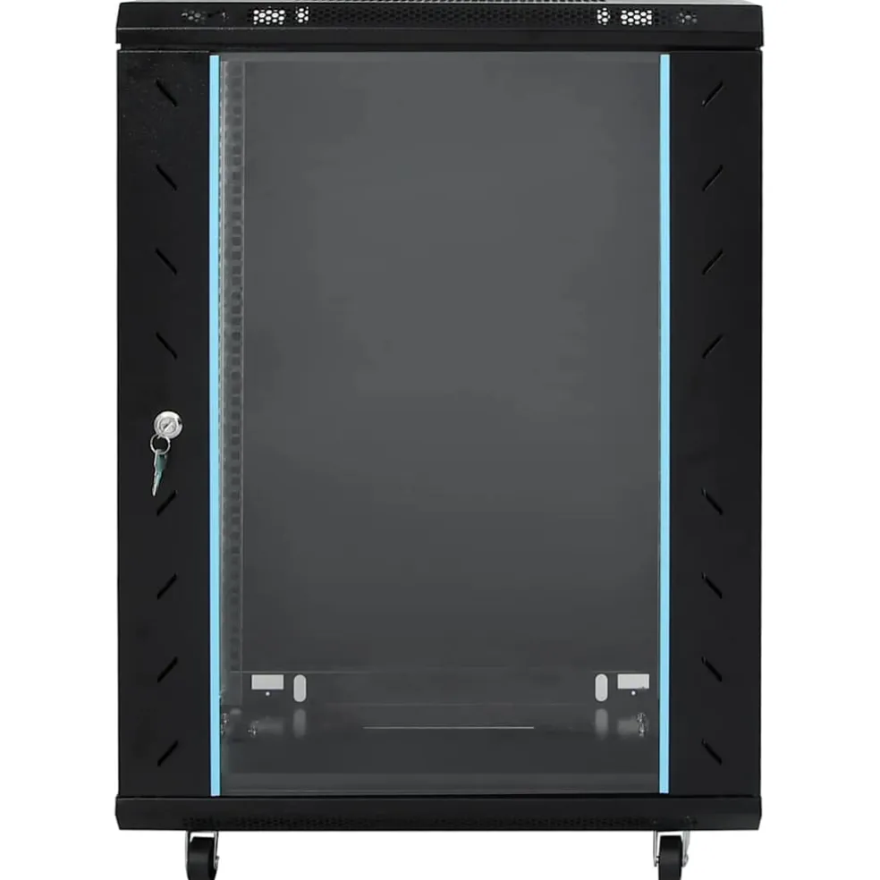vidaXL Netwerkkast 15U 19" IP20 60x45x86 cm zwart