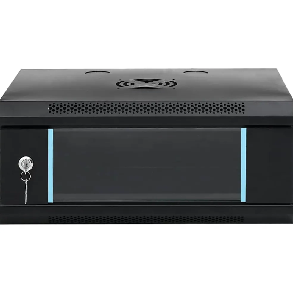 vidaXL Netwerkkast wandgemonteerd 4U 19" IP20 53x40x21 cm