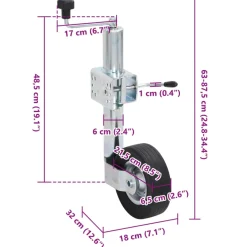 vidaXL Neuswiel met splitklem 60 mm gegalvaniseerd staal