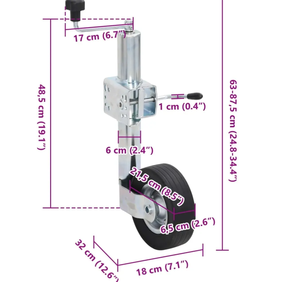 vidaXL Neuswiel met splitklem 60 mm gegalvaniseerd staal