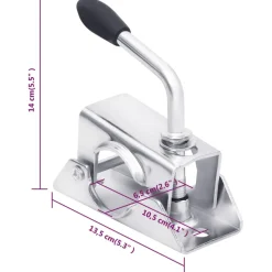 vidaXL Neuswiel met splitklem 48 mm gegalvaniseerd staal