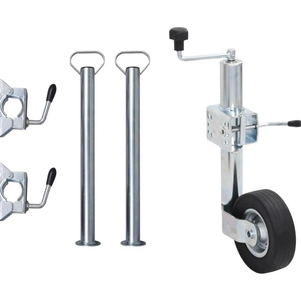 vidaXL Neuswiel met 2 staanders en 3 spanklemmen 60 mm
