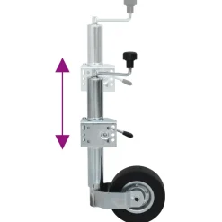 vidaXL Neuswiel met 2 staanders en 3 spanklemmen 60 mm