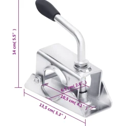 vidaXL Neuswiel met 2 staanders en 2 spanklemmen 60 mm