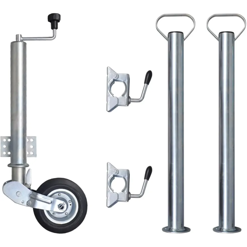 vidaXL Neuswiel met 2 staanders en 2 spanklemmen 60 mm