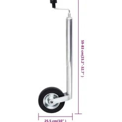 vidaXL Neuswiel voor aanhanger 48 mm gegalvaniseerd staal