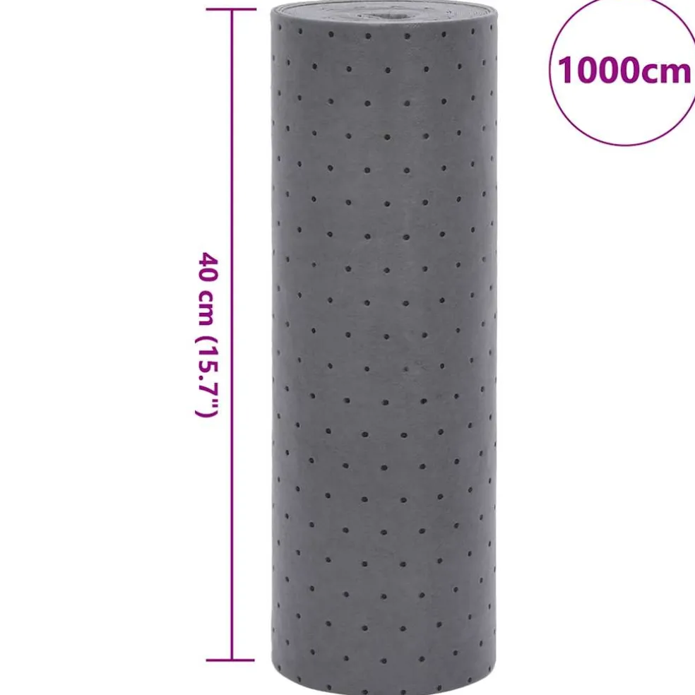 vidaXL Olie-absorberende pad 40x1000 cm grijs