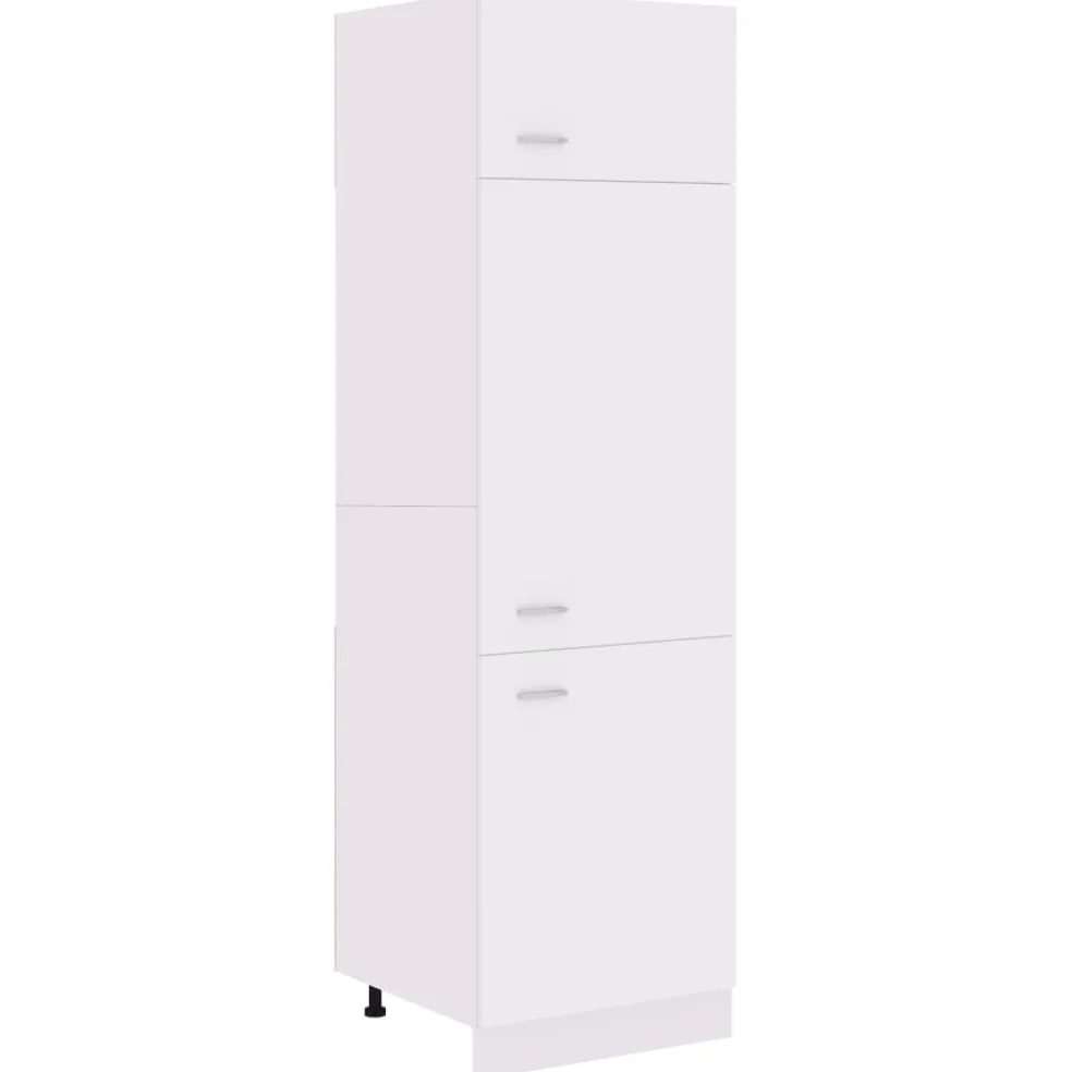 vidaXL Ombouwkast voor koelkast Lyon 60x57x207 cm bewerkt hout wit