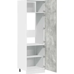 vidaXL Ombouwkast voor koelkast Lyon 60x57x207 cm bewerkt hout betongrijs