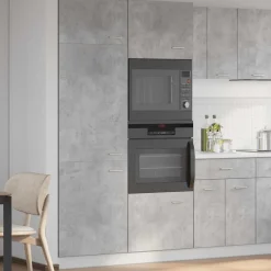 vidaXL Ombouwkast voor koelkast Lyon 60x57x207 cm bewerkt hout betongrijs