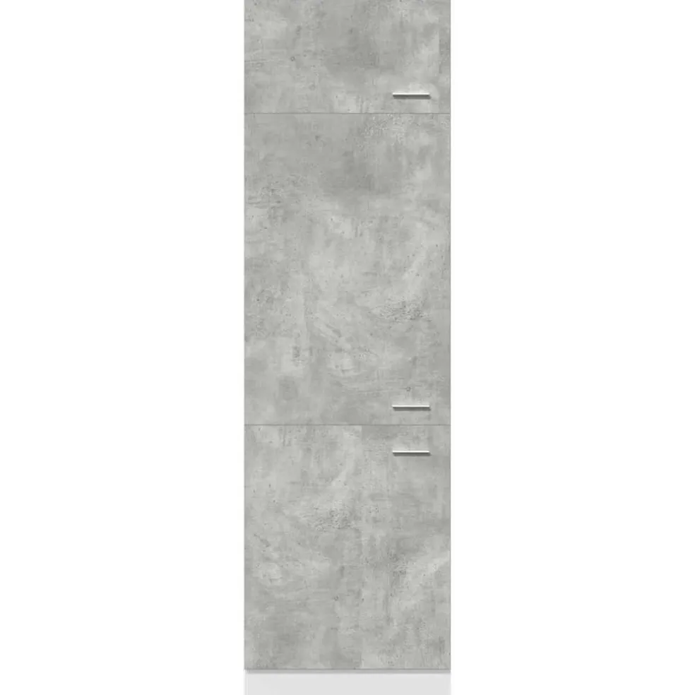 vidaXL Ombouwkast voor koelkast Lyon 60x57x207 cm bewerkt hout betongrijs