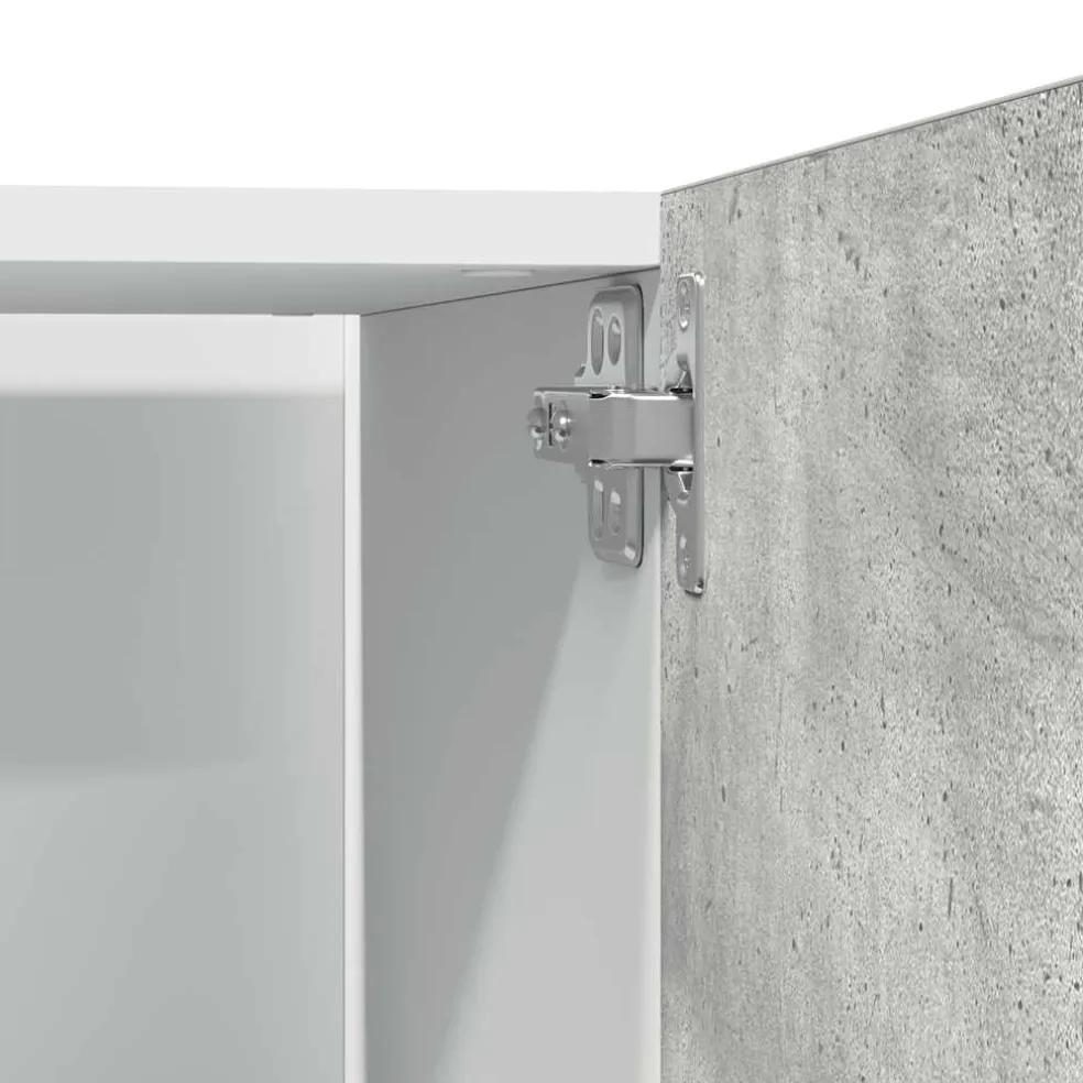 vidaXL Ombouwkast voor koelkast Lyon 60x57x207 cm bewerkt hout betongrijs