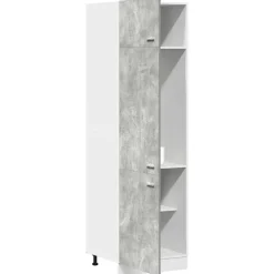 vidaXL Ombouwkast voor koelkast Lyon 60x57x207 cm bewerkt hout betongrijs