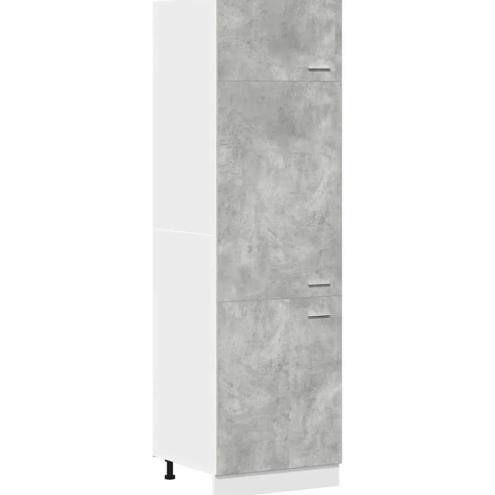 vidaXL Ombouwkast voor koelkast Lyon 60x57x207 cm bewerkt hout betongrijs