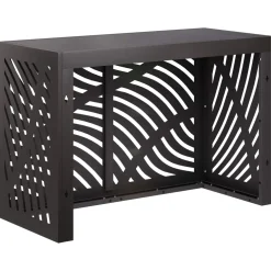vidaXL Omkasting voor airconditioner Zwart 90 x 40 x 60 cm Staal