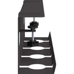 vidaXL Onder bureaublad kabelmanagement tray 2 st Zwart