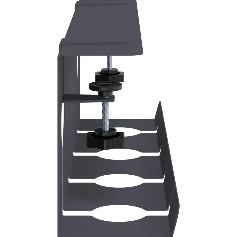 vidaXL Onder bureaublad kabelmanagement tray 2 st Antracietkleurig